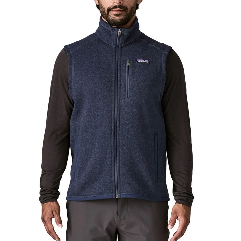 Patagonia Men's Better Sweater Fleece Full-Zip Vest Navy Blue Size XXL